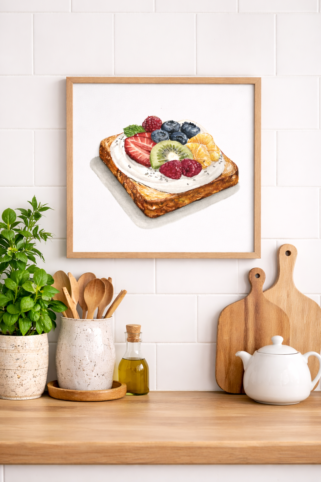 Morning Toast - Watercolor Fine Art Print