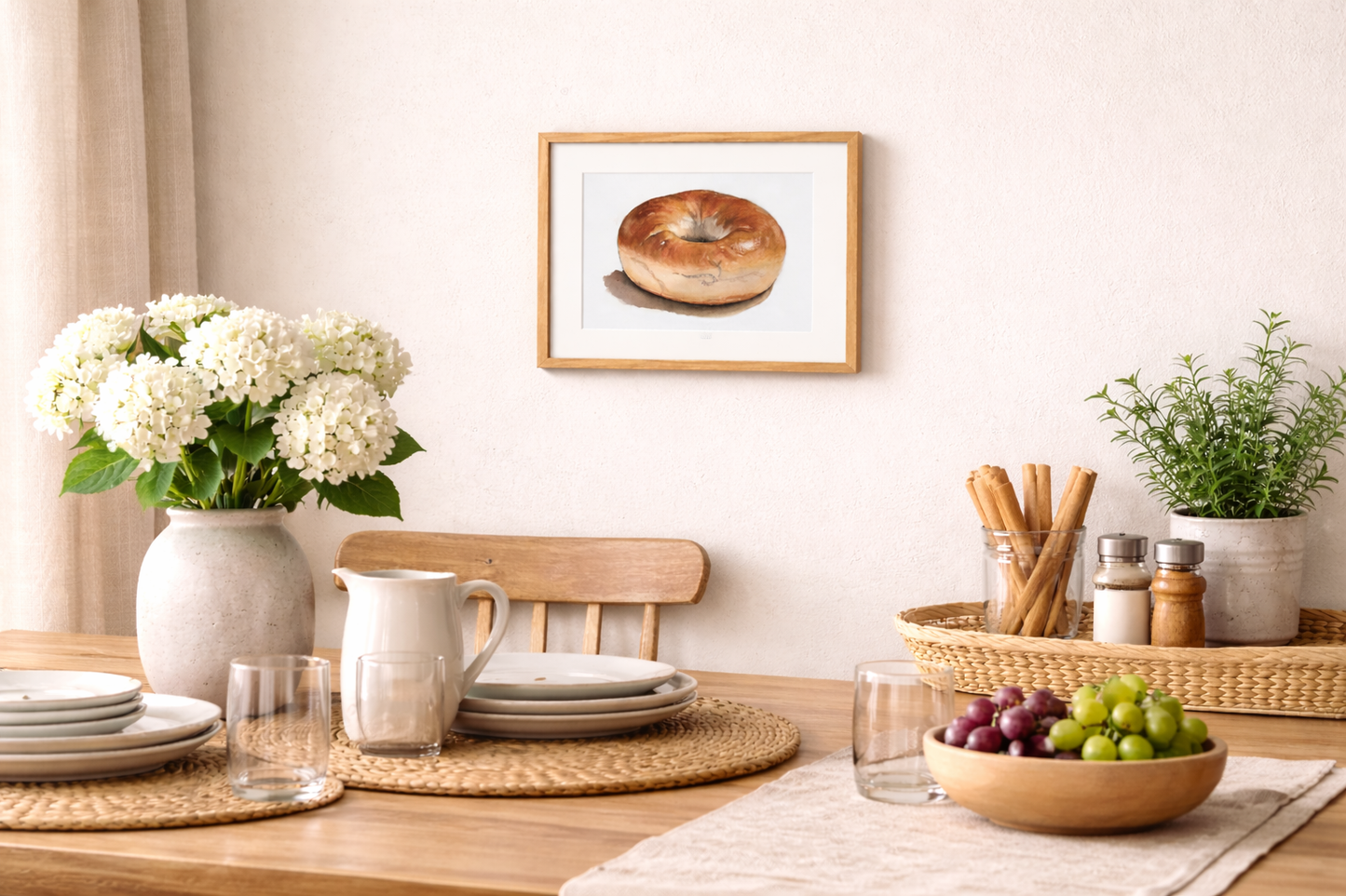 A Bagel – Watercolor Fine Art Print