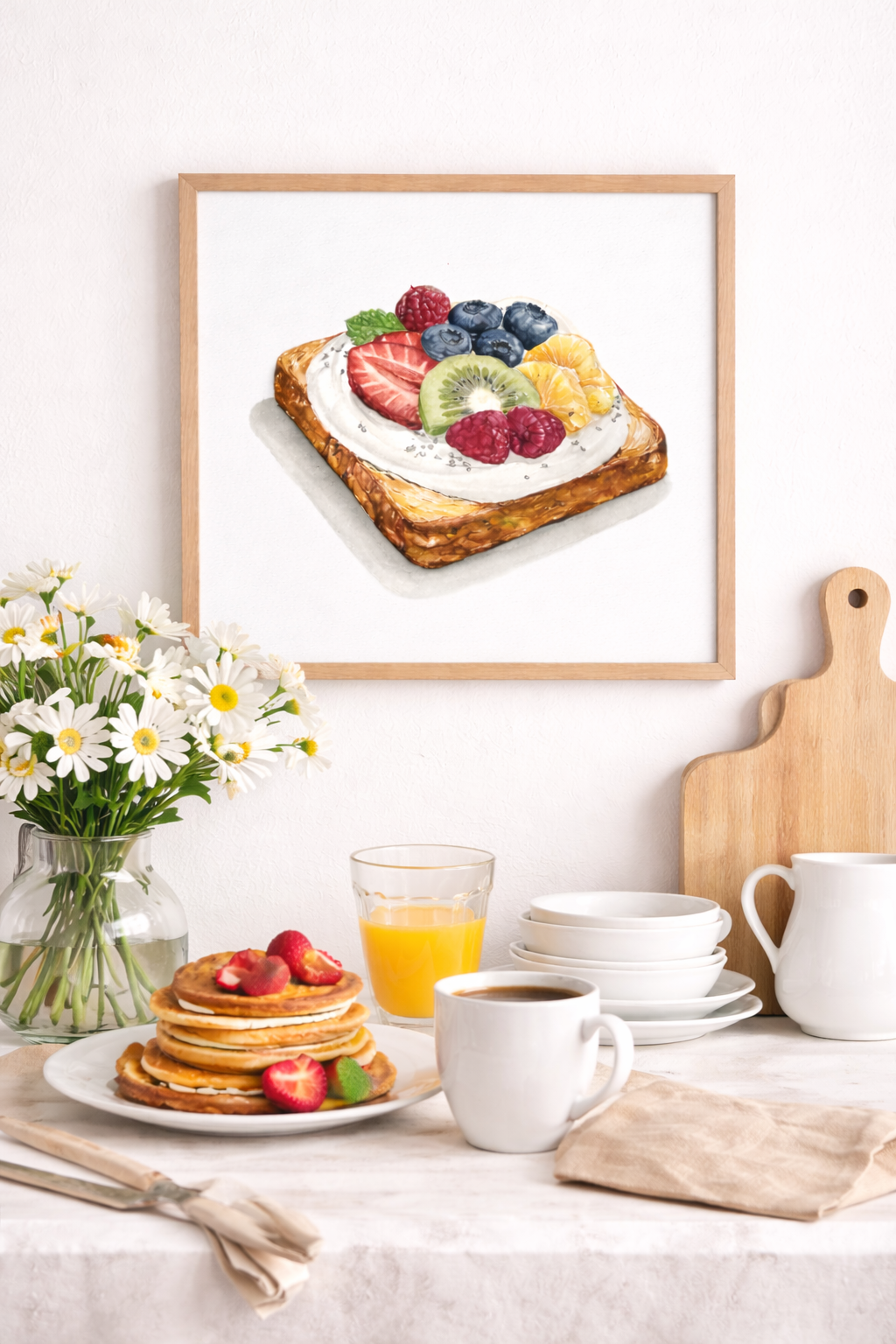 Morning Toast - Watercolor Fine Art Print