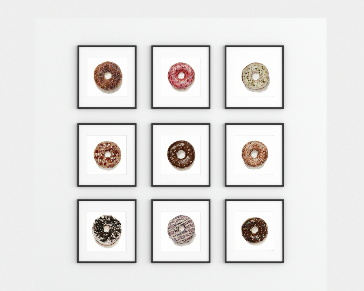 Donut Series - 4x4 Mini Giclée Fine Art Print