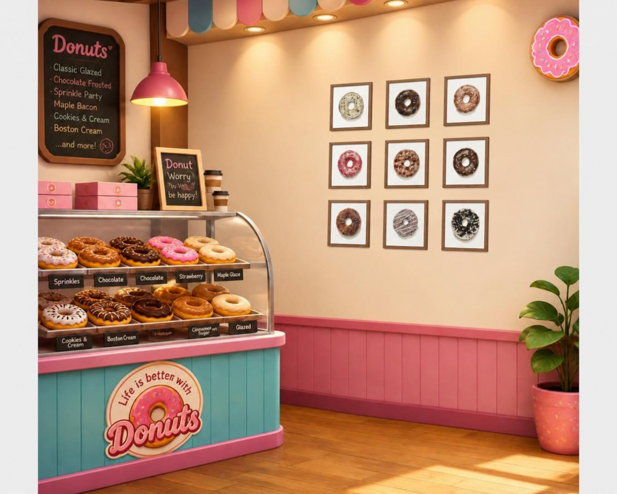 Donut Series - 4x4 Mini Giclée Fine Art Print