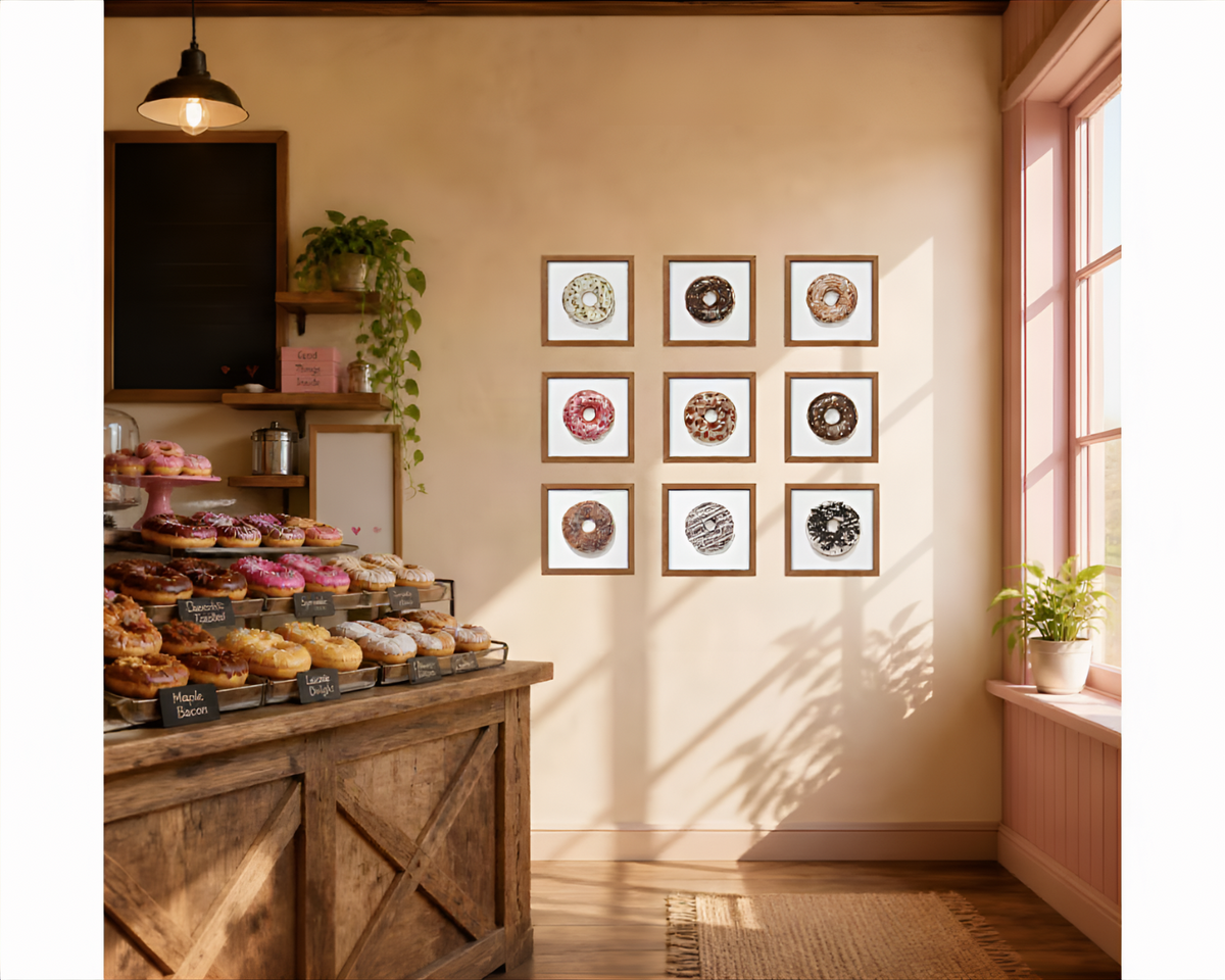 Donut Series - 4x4 Mini Giclée Fine Art Print